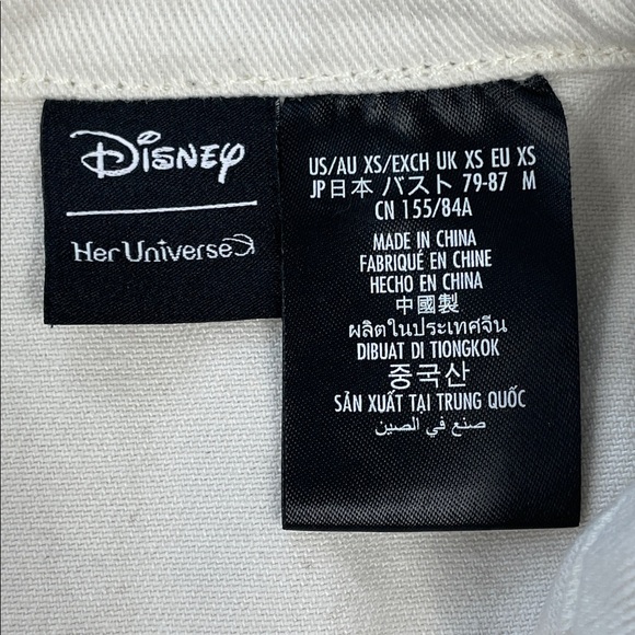 Disney Parks Rare Her Universe Mickey and Minnie Denim Jacket Sz XS - Picture 5 of 14